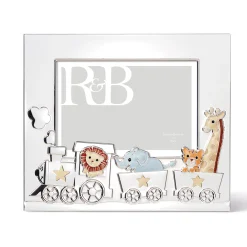 Animal Train Silverplate 5x7 Photo Frame
