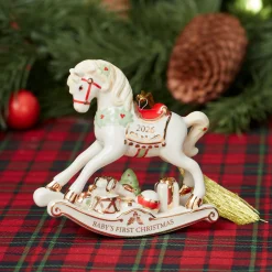 2026 Baby's 1st Christmas Vintage Rocking Horse Ornament