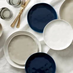 Bay Colors Blue Accent Plates, Set of 4