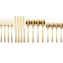Beacon Gold Satin 16-Piece Flatware Set