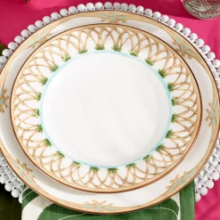 British Colonial Bamboo Dinner Plate