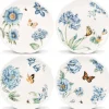 Butterfly Meadow Blue Dessert Plates, Set of 4