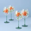 Butterfly Meadow Holiday Balloon Glasses, Set of 4