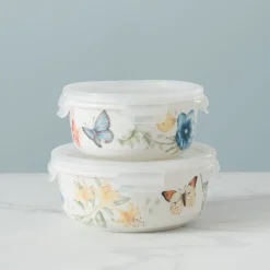 Butterfly Meadow Large Round Container