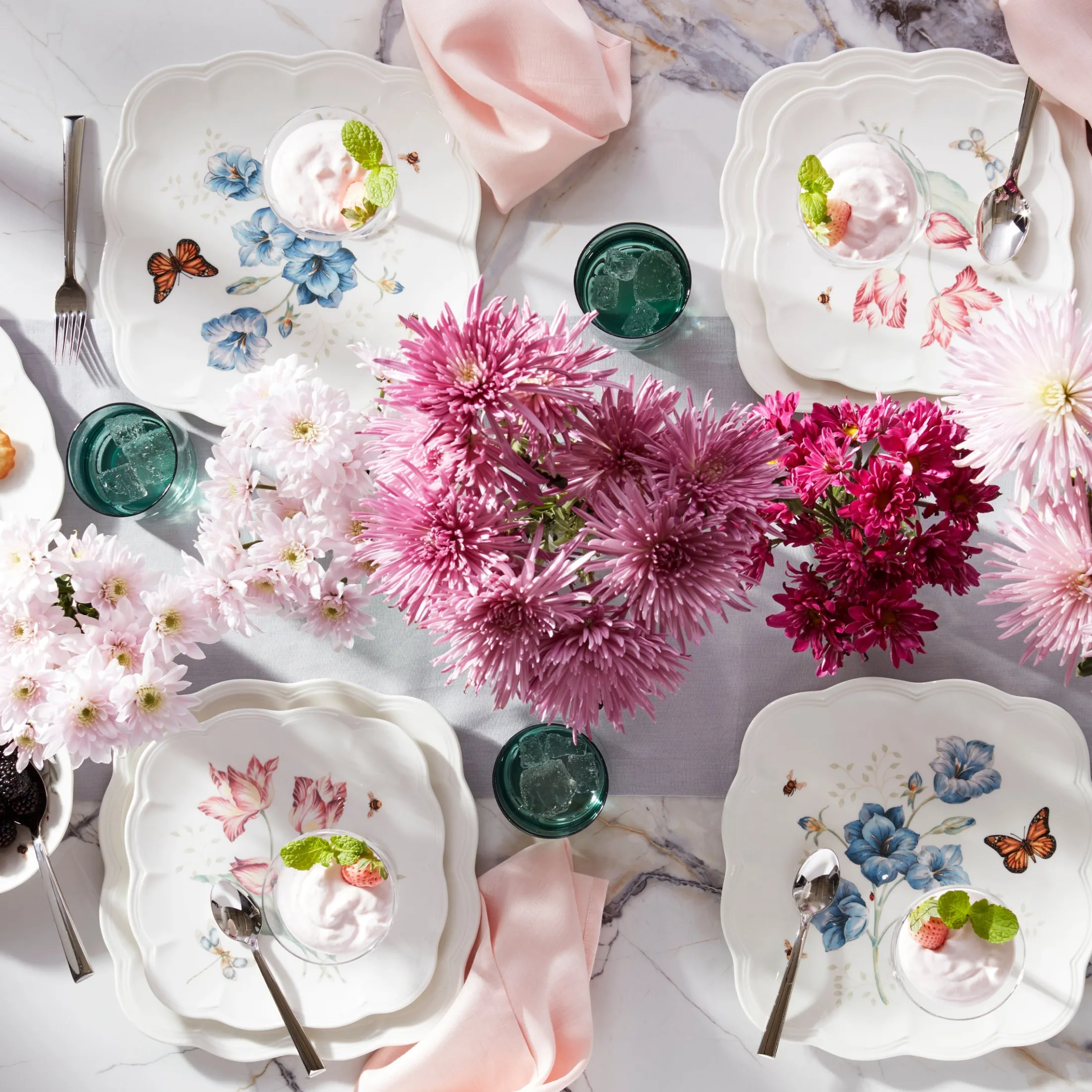 Butterfly Meadow Square Dinner Plates, Set of 4