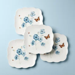 Butterfly Meadow Square Dinner Plates, Set of 4