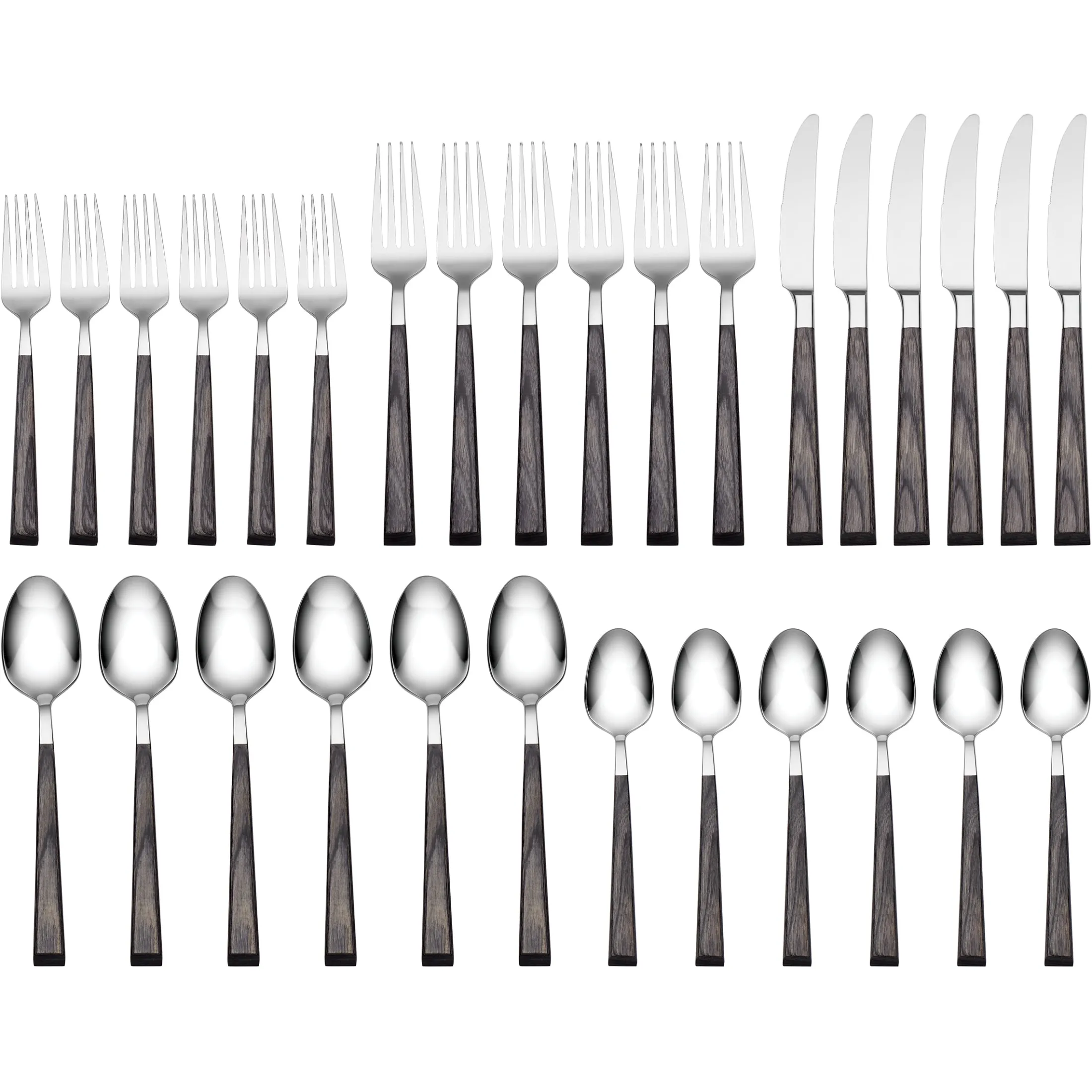 Coronado Charcoal 30-Piece Flatware Kit