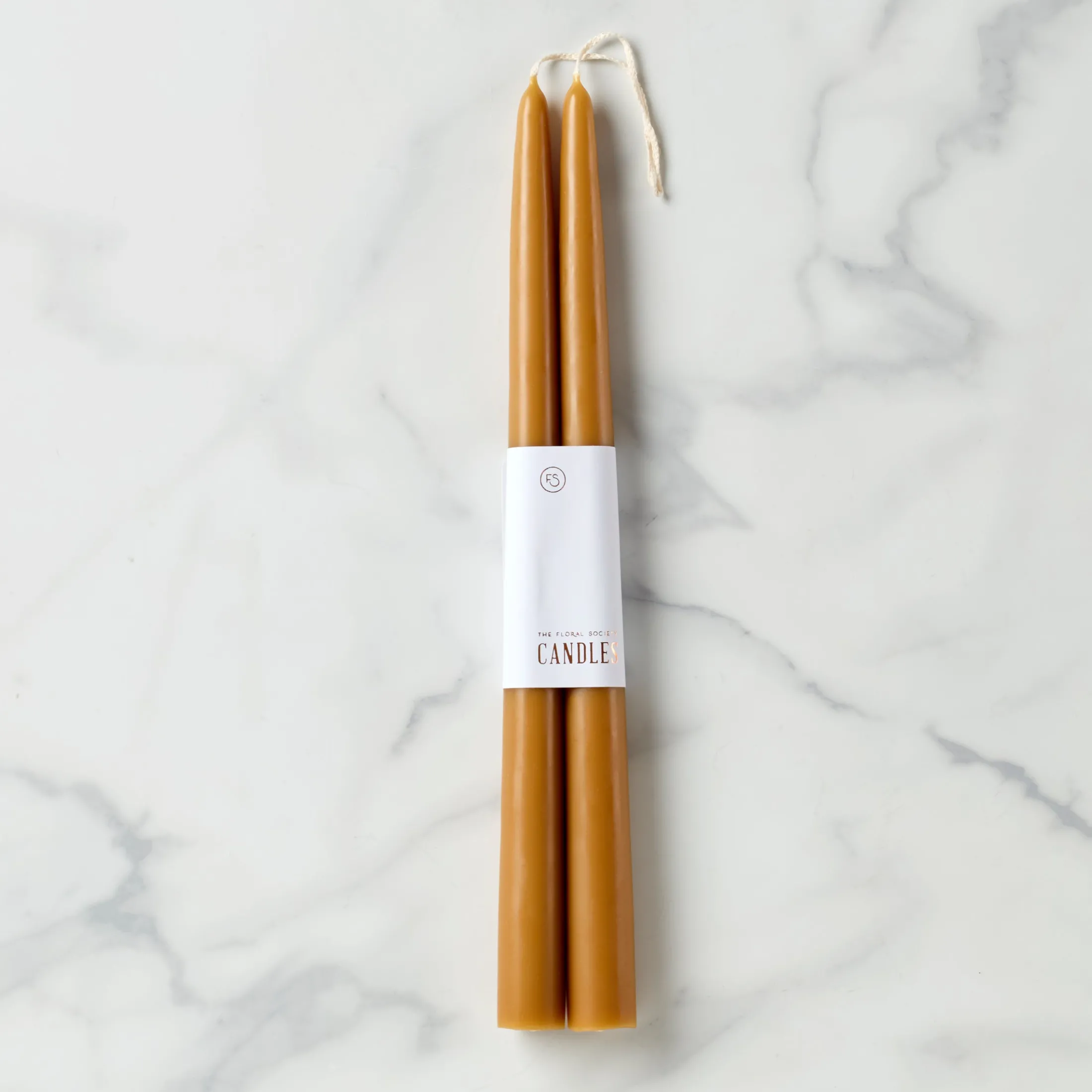 Dipped Miel 12" Taper Candle, Set of 2