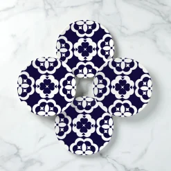 Elegant Geo Accent Plates, Set of 4