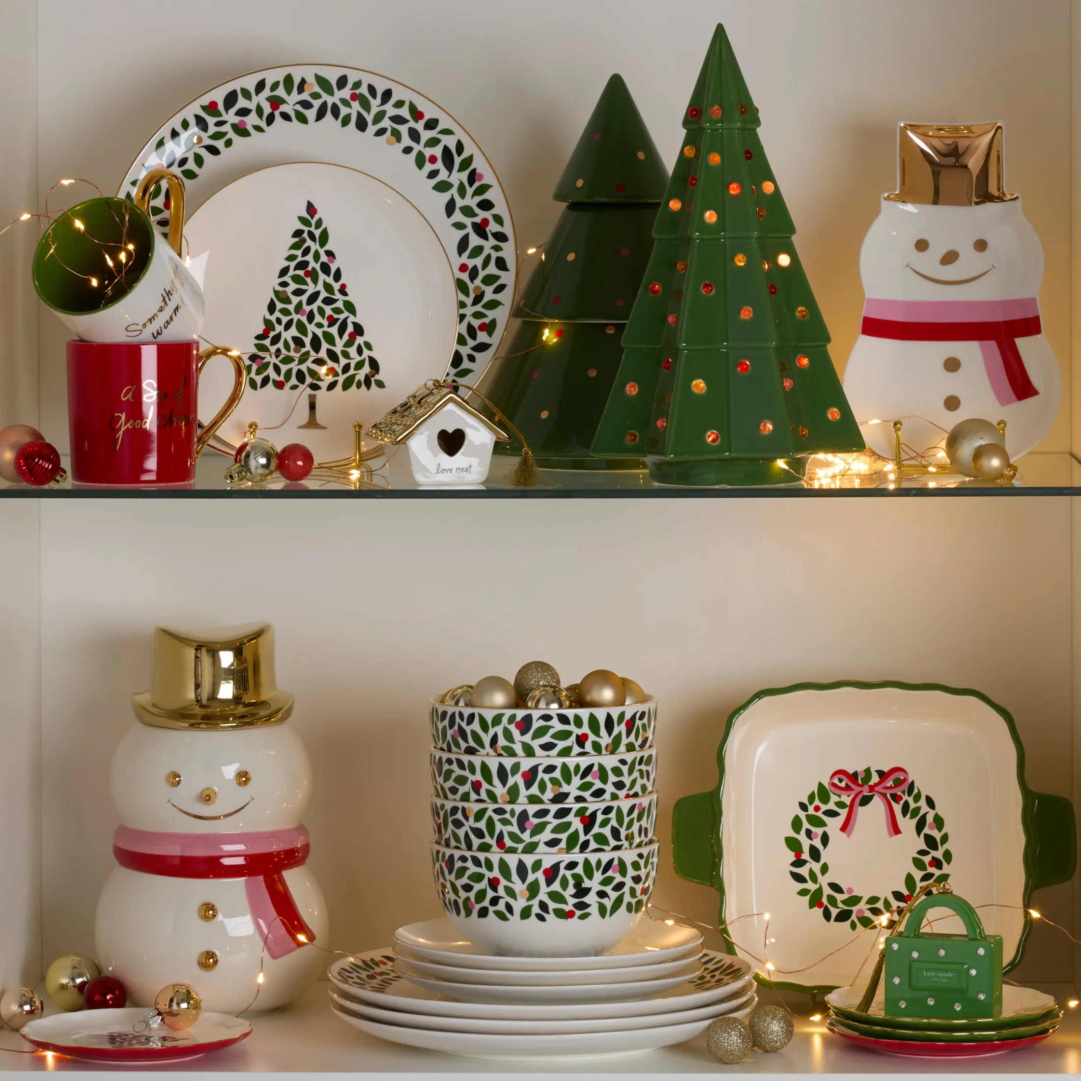 Evergreen Rim Accent Plates, Set of 4