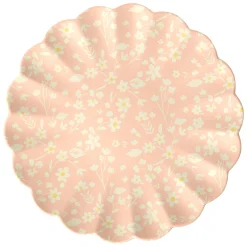 Floral Assorted Bamboo Large Plates, Set of 6