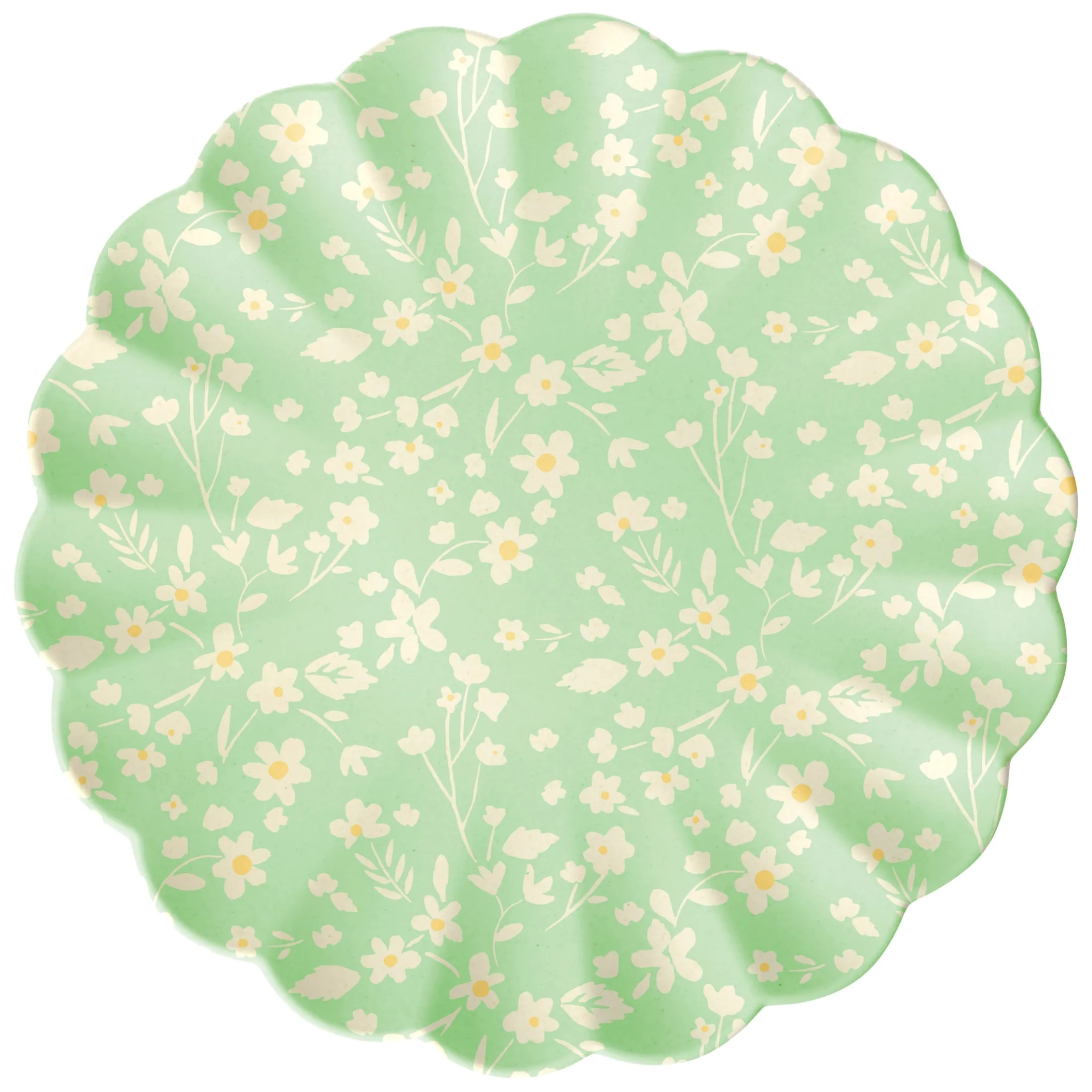 Floral Assorted Bamboo Large Plates, Set of 6