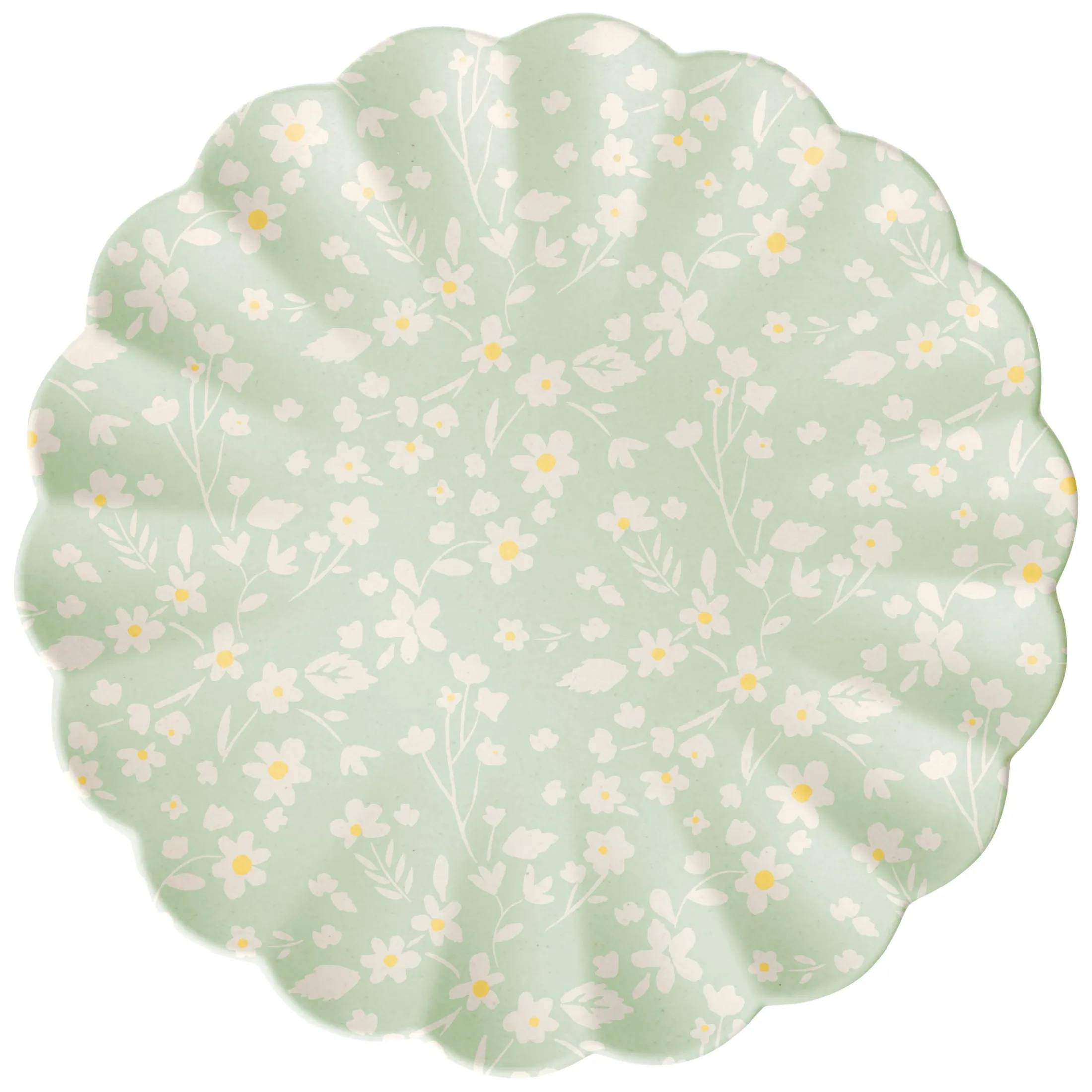 Floral Assorted Bamboo Large Plates, Set of 6