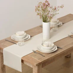 French Perle Natural 70x14 Table Runner
