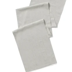 French Perle Solid Dove Grey 14x90 Table Runner