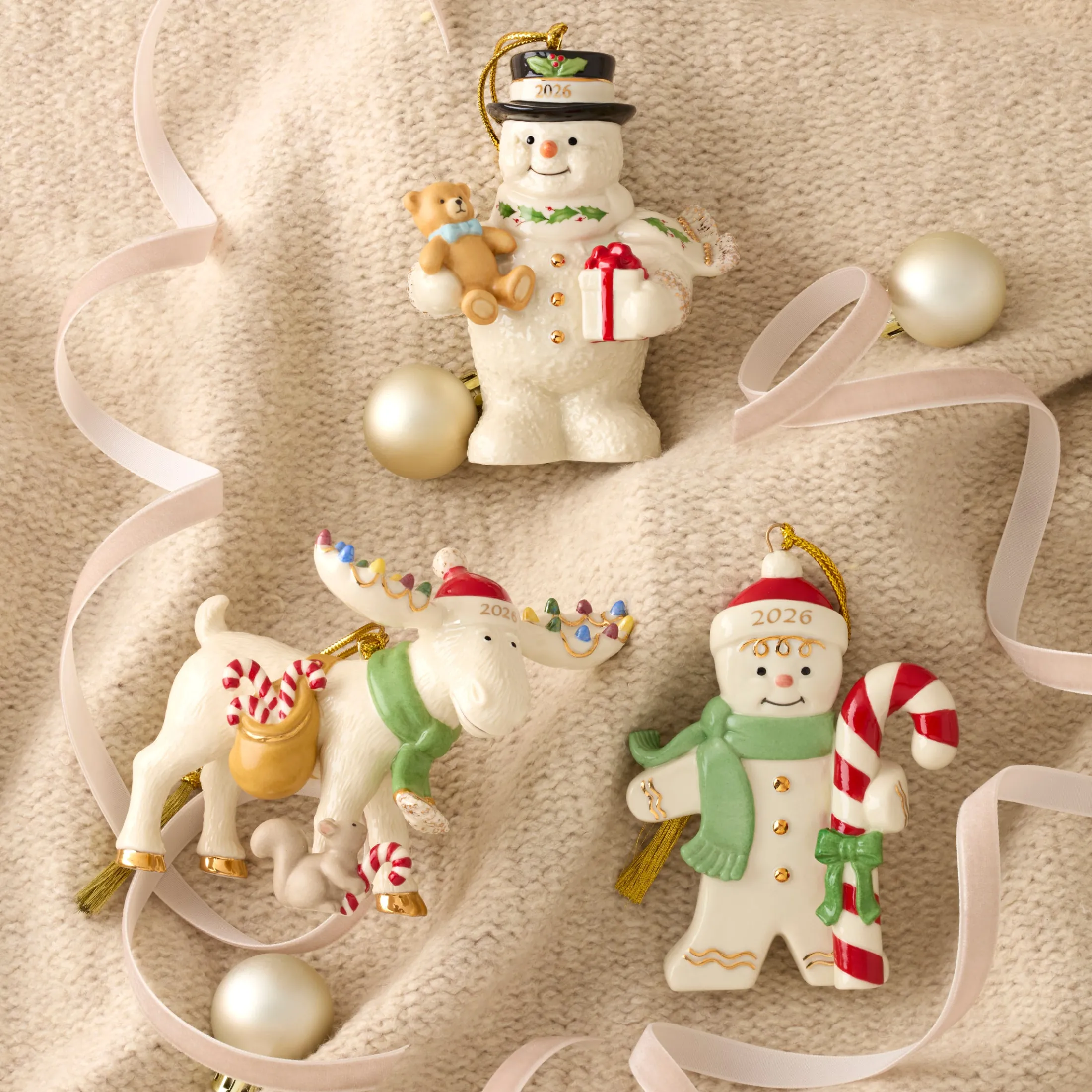2026 Gingerbread with Candy Cane Ornament