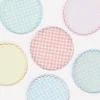 Gingham Reusable Small Plates, Set of 6