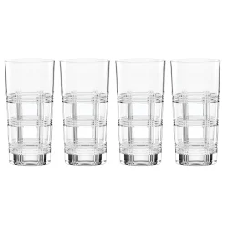 Hudson Crystal Highball Glasses, Set of 4
