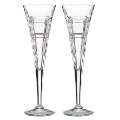 Hudson Crystal Toasting Flutes, Set of 2