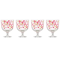 It's Raining Confetti Short Wine Glasses, Set of 4