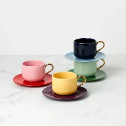 Make It Pop 8-Piece Cup & Saucer Set
