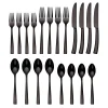 Paris Hammered Gunmetal Titanium 20-Piece Flatware Set