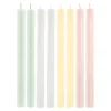 Pastel Striped Table Candles, Set of 8