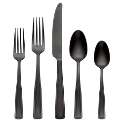 Reid Black Vintage 20-Piece Flatware Set