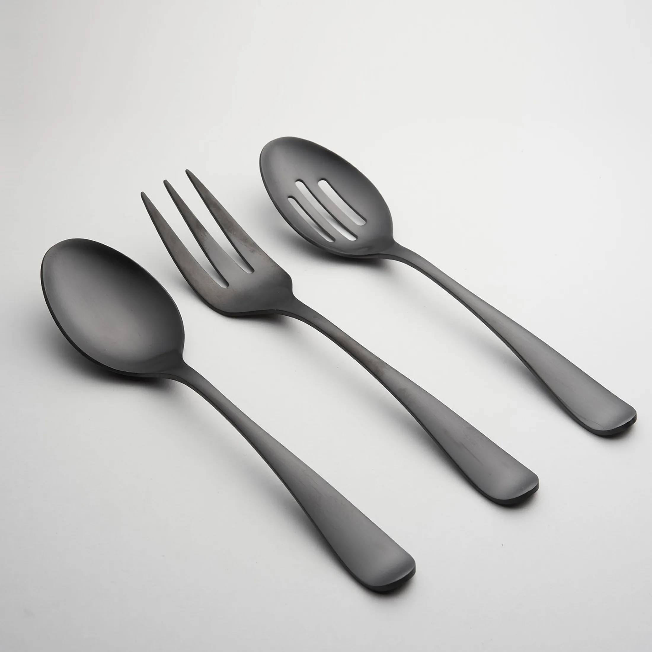Rhiannon Black Satin 3-Piece Hostess Set