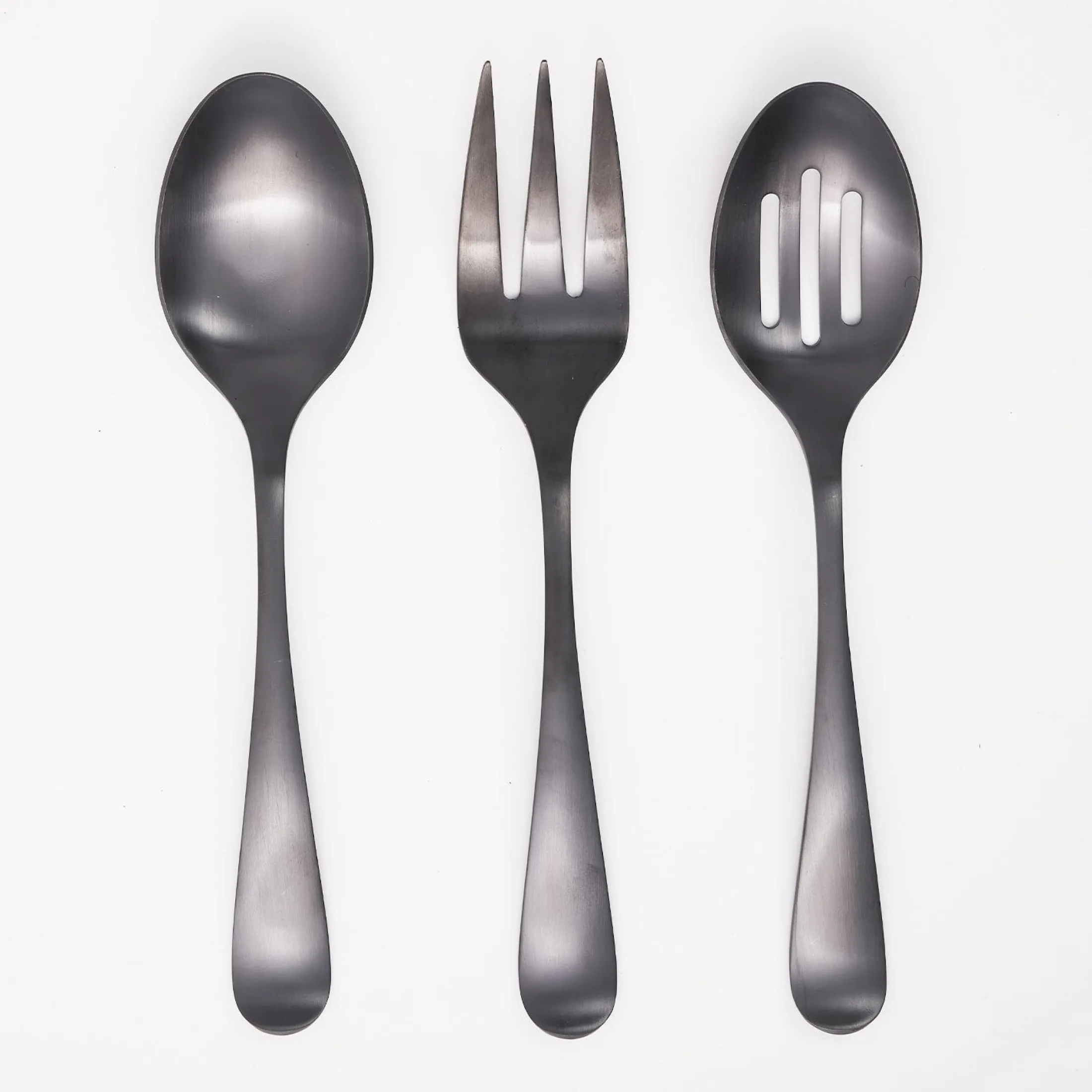 Rhiannon Black Satin 3-Piece Hostess Set
