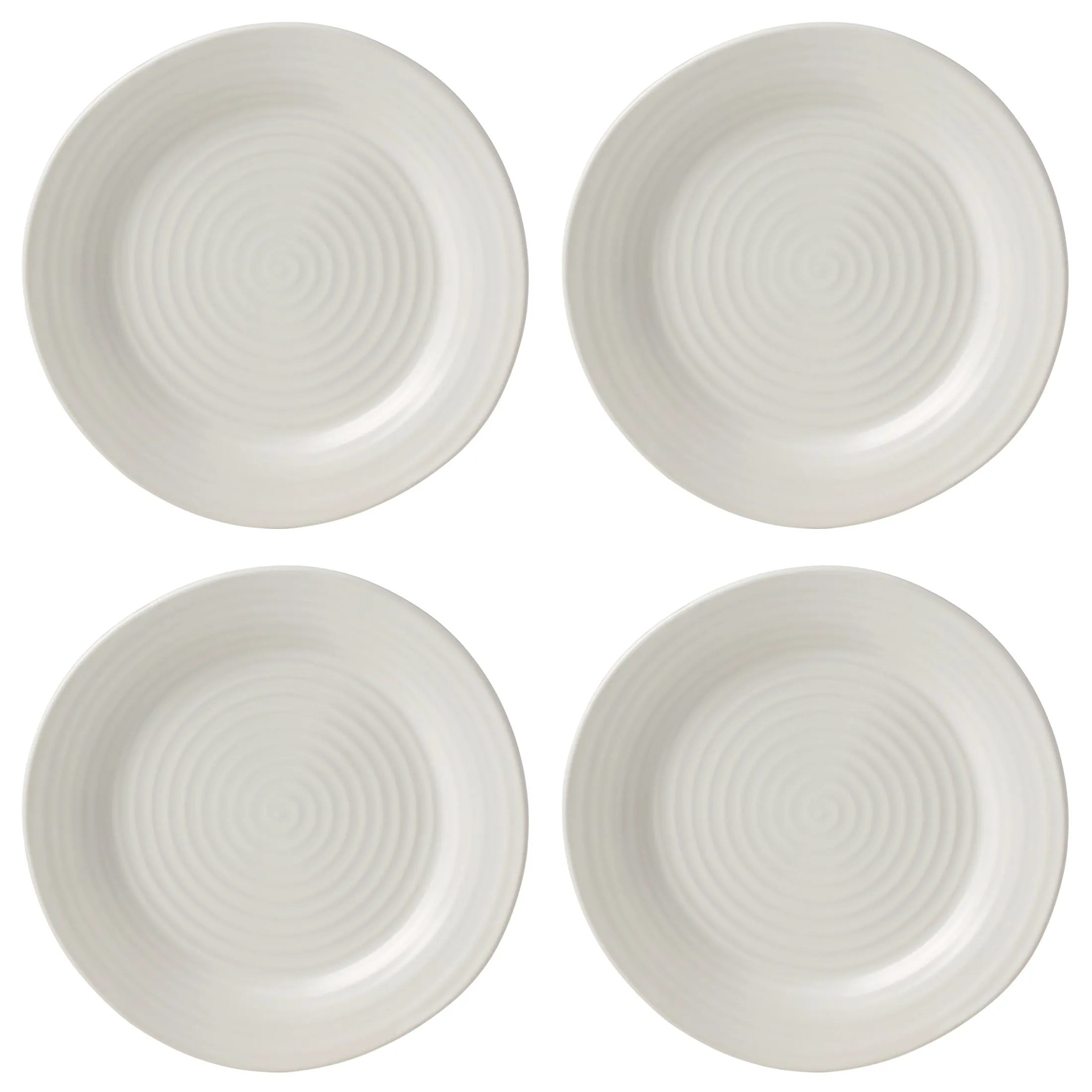 Ridge White 12-Piece Dinnerware Set