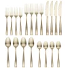 Samira Champagne Satin 20-Piece Flatware Set