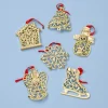 Sparkle & Scroll Gold Ornaments, Set of 6