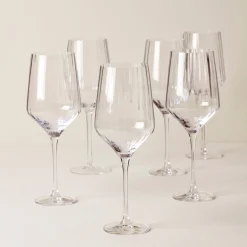 Tuscany Classics Angled Optic Wine Glasses, Set of 6