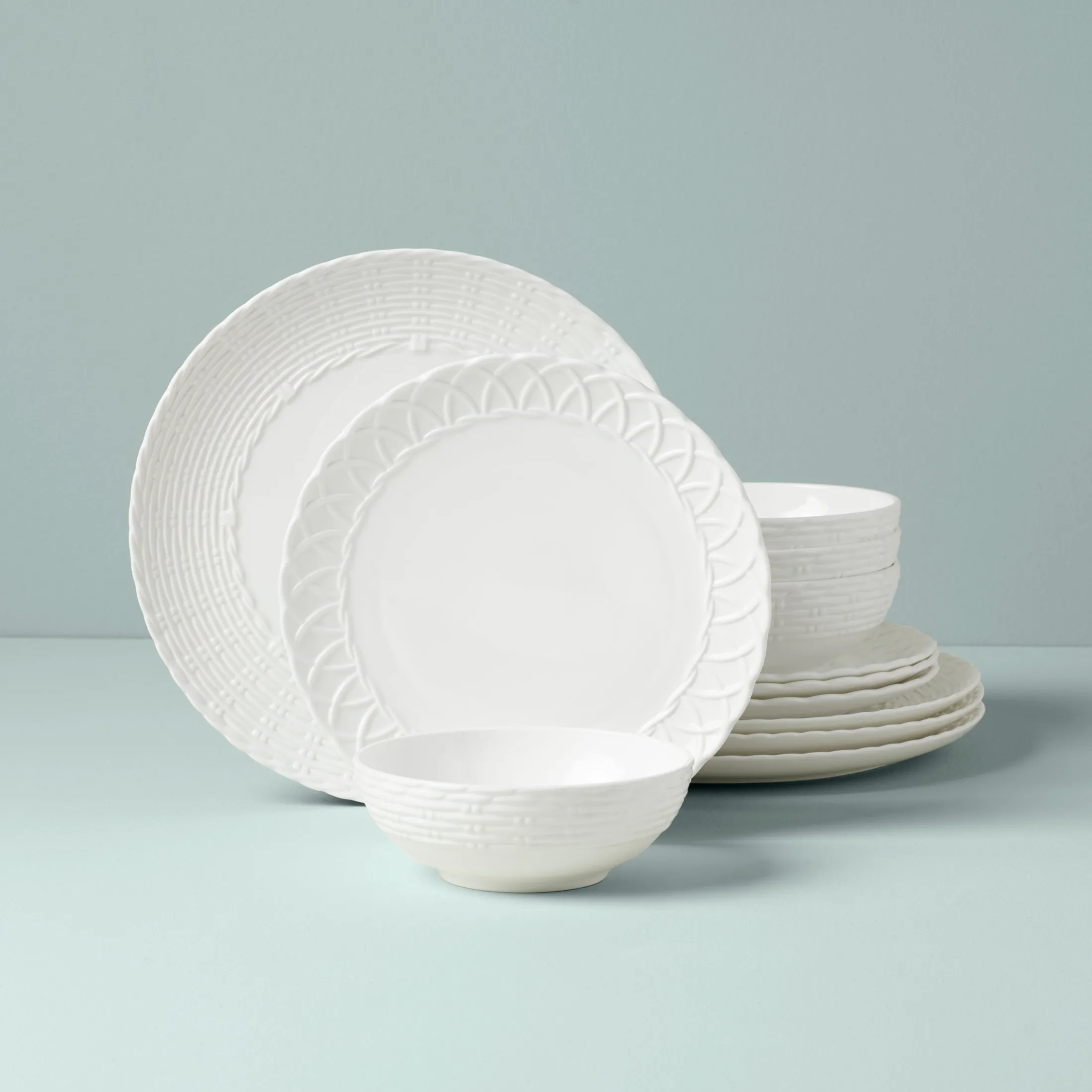 Wicker Creek 12-Piece Dinnerware Set