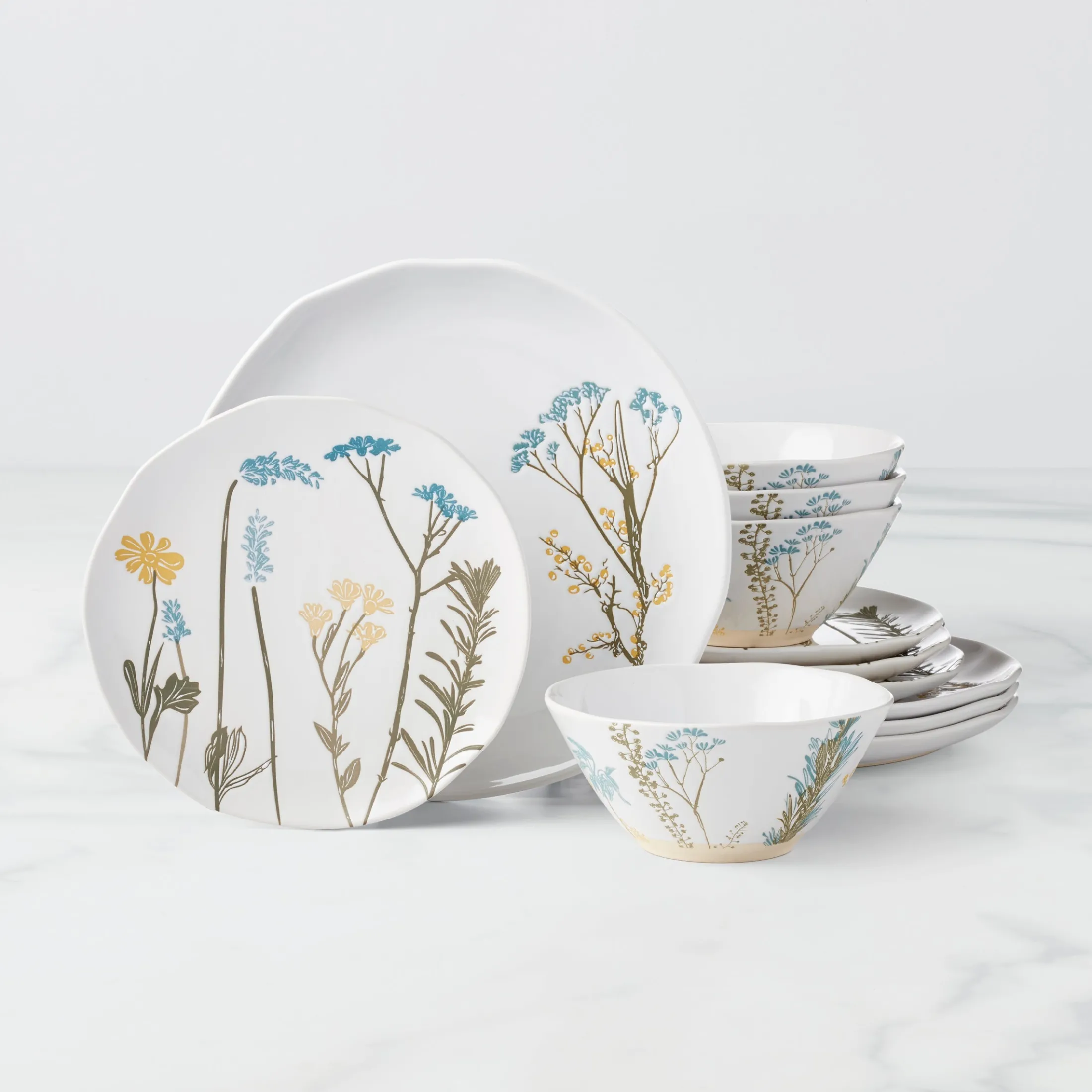 Wildflowers 12-Piece Dinnerware Set